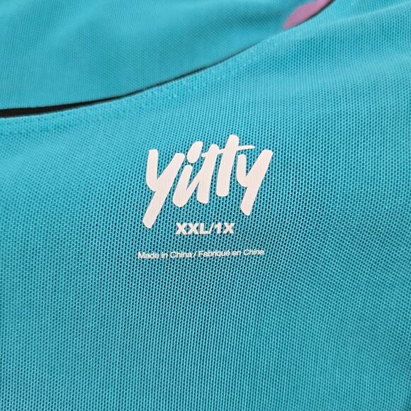 Yitty Black Major Label Cut-Out One Shoulder Athletic Crop Top NEW Womens XXL 1X - Picture 6 of 9